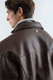 Textured Brown Leather Jacket