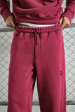 Burgundy Vintage Wash Jogger Pants